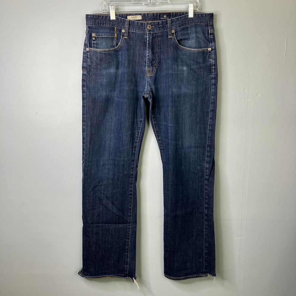 AG Adriano Goldschmied Men's Straight Jeans - Dark Blue